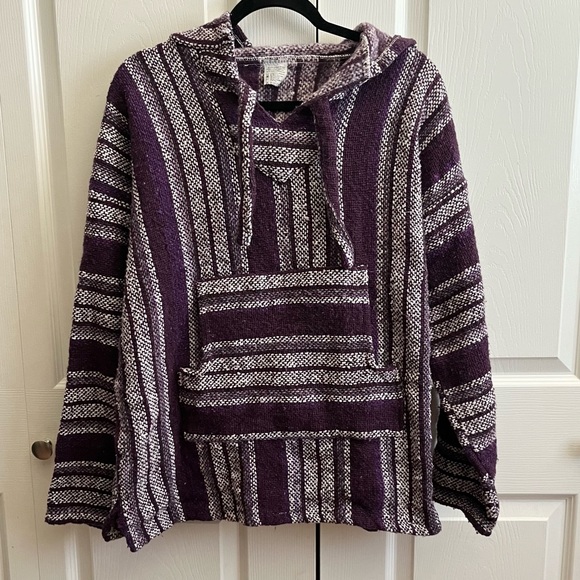Purple Pullover Poncho Large - Picture 1 of 3